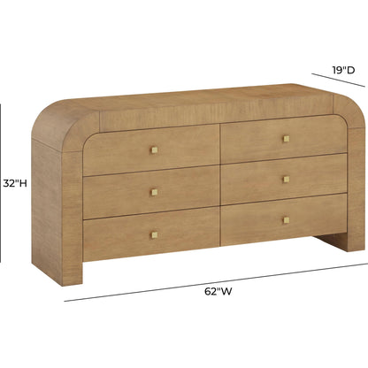 Hump 6 Drawer Dresser by TOV Furniture. Made from unique in a modern style.