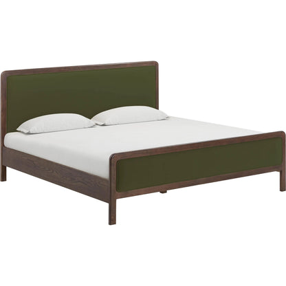 Hella Velvet Bed by TOV Furniture. Made from velvet, veneer, wood in a eclectic & global style.