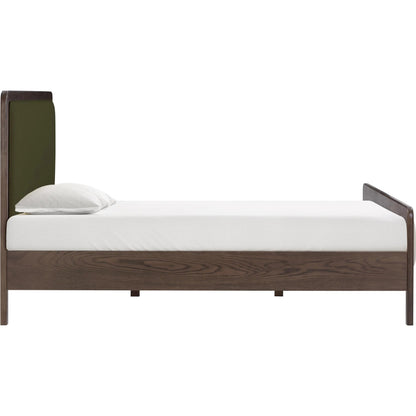 Hella Velvet Bed by TOV Furniture. Made from velvet, veneer, wood in a eclectic & global style.