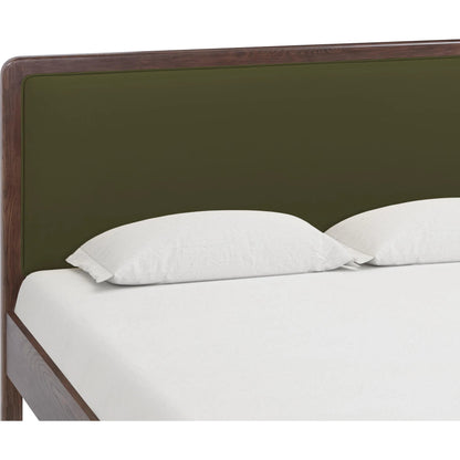 Hella Velvet Bed by TOV Furniture. Made from velvet, veneer, wood in a eclectic & global style.