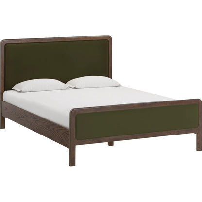 Hella Velvet Bed by TOV Furniture. Made from velvet, veneer, wood in a eclectic & global style.