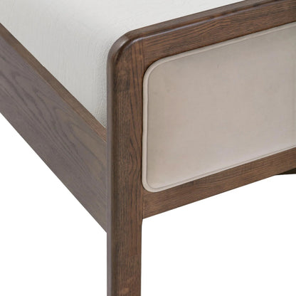 Hella Velvet Bed by TOV Furniture. Made from velvet, veneer, wood in a eclectic & global style.