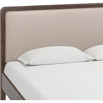 Hella Velvet Bed by TOV Furniture. Made from velvet, veneer, wood in a eclectic & global style.