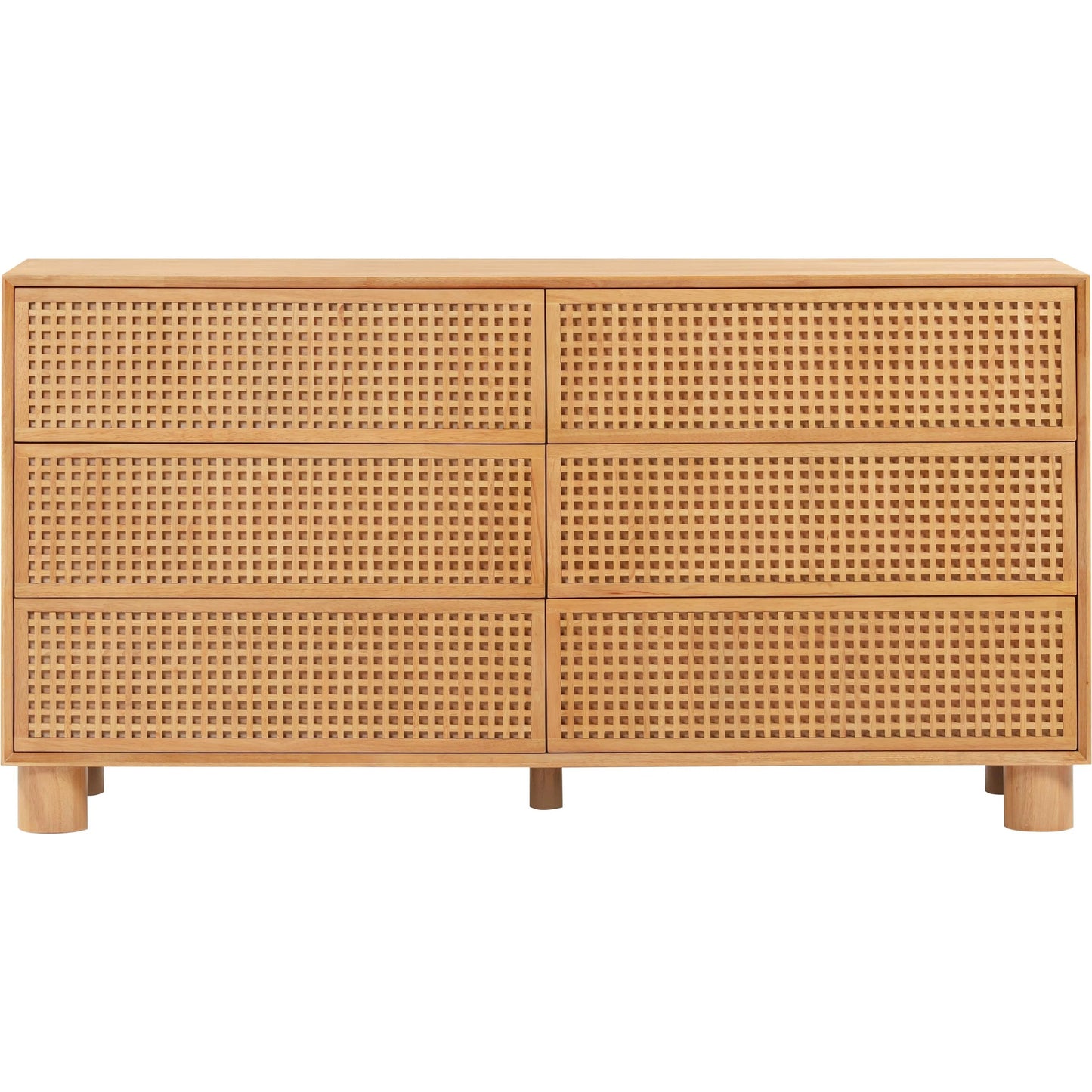 001 SI-2519481 | Primary Silo | Miles Wood 6-Drawer Dresser by TOV Furniture in natural. Made from mdf, rubber wood in a rustic style.