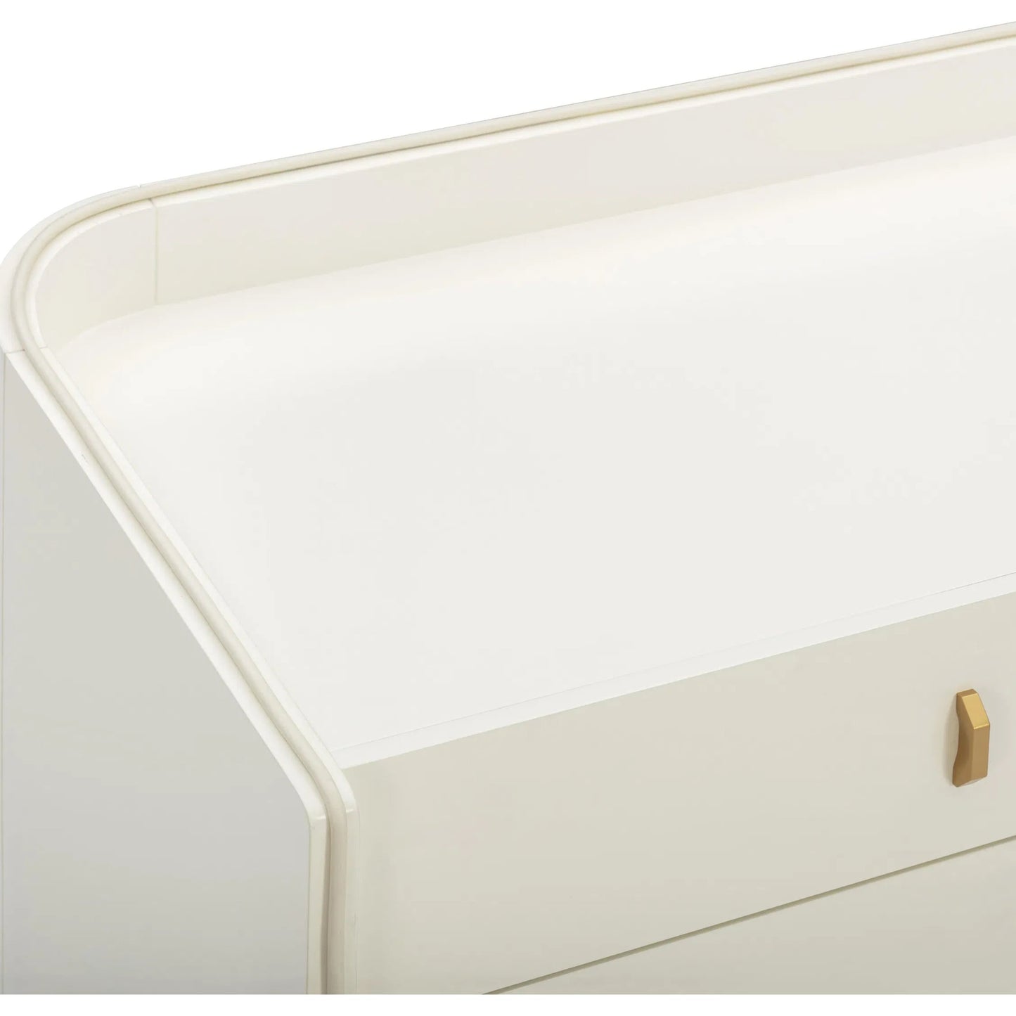005 SI-2454300 | Closeup | Collins 6-Drawer Dresser by TOV Furniture in cream. Made from acacia wood, mdf, metal, plywood in a unique style.
