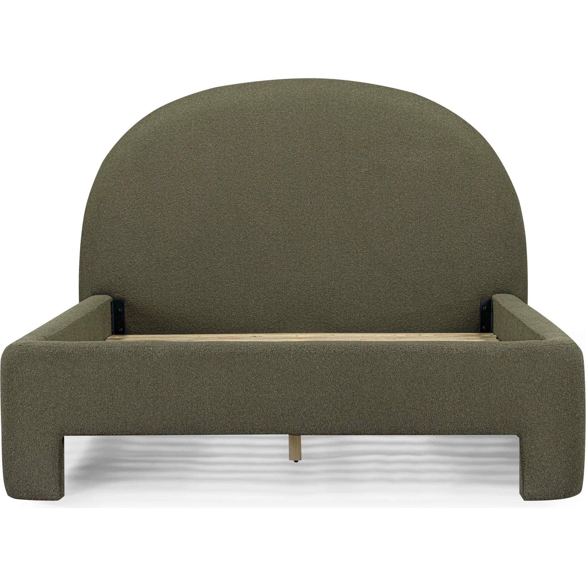 Orphea Bed by TOV Furniture. Made from boucle, pine, plywood in a eclectic & global style.