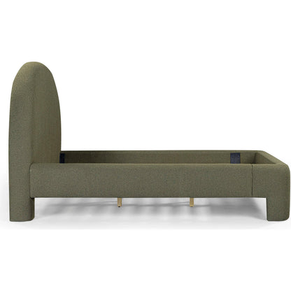 Orphea Bed by TOV Furniture. Made from boucle, pine, plywood in a eclectic & global style.
