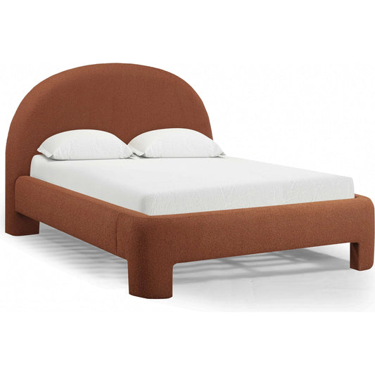 Orphea Bed by TOV Furniture. Made from boucle, pine, plywood in a eclectic & global style.