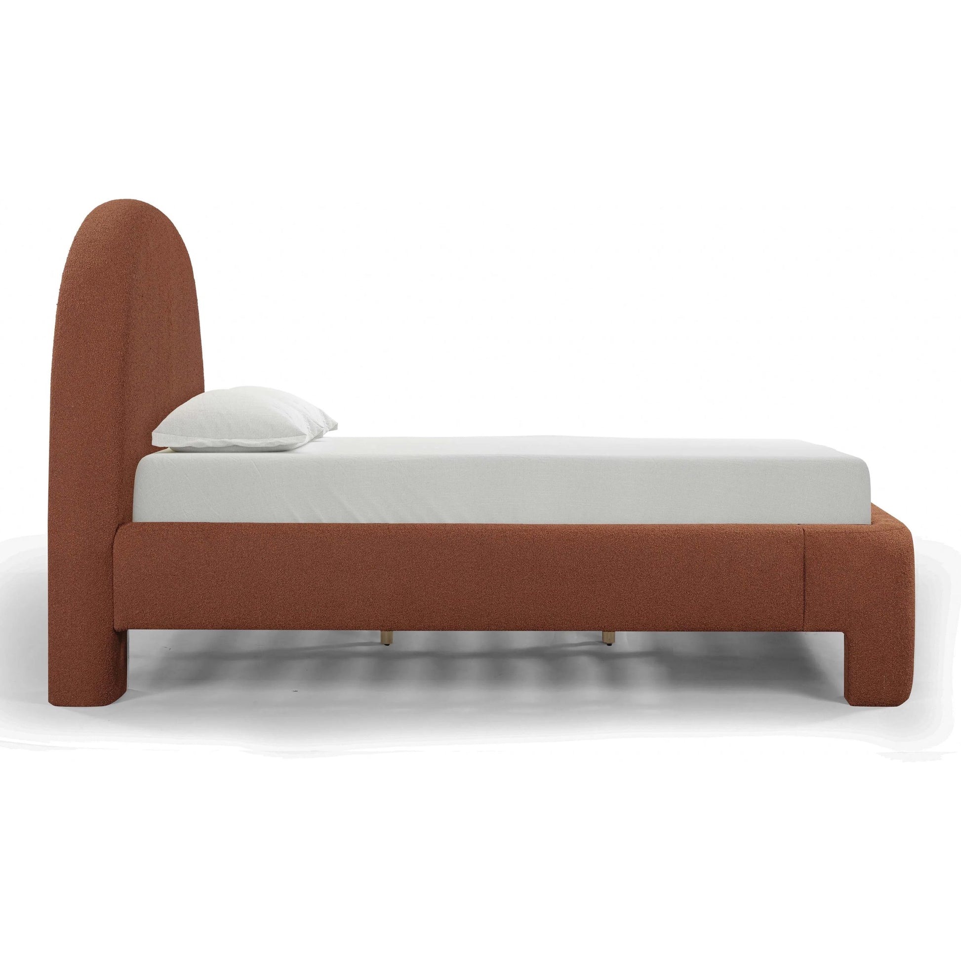 Orphea Bed by TOV Furniture. Made from boucle, pine, plywood in a eclectic & global style.