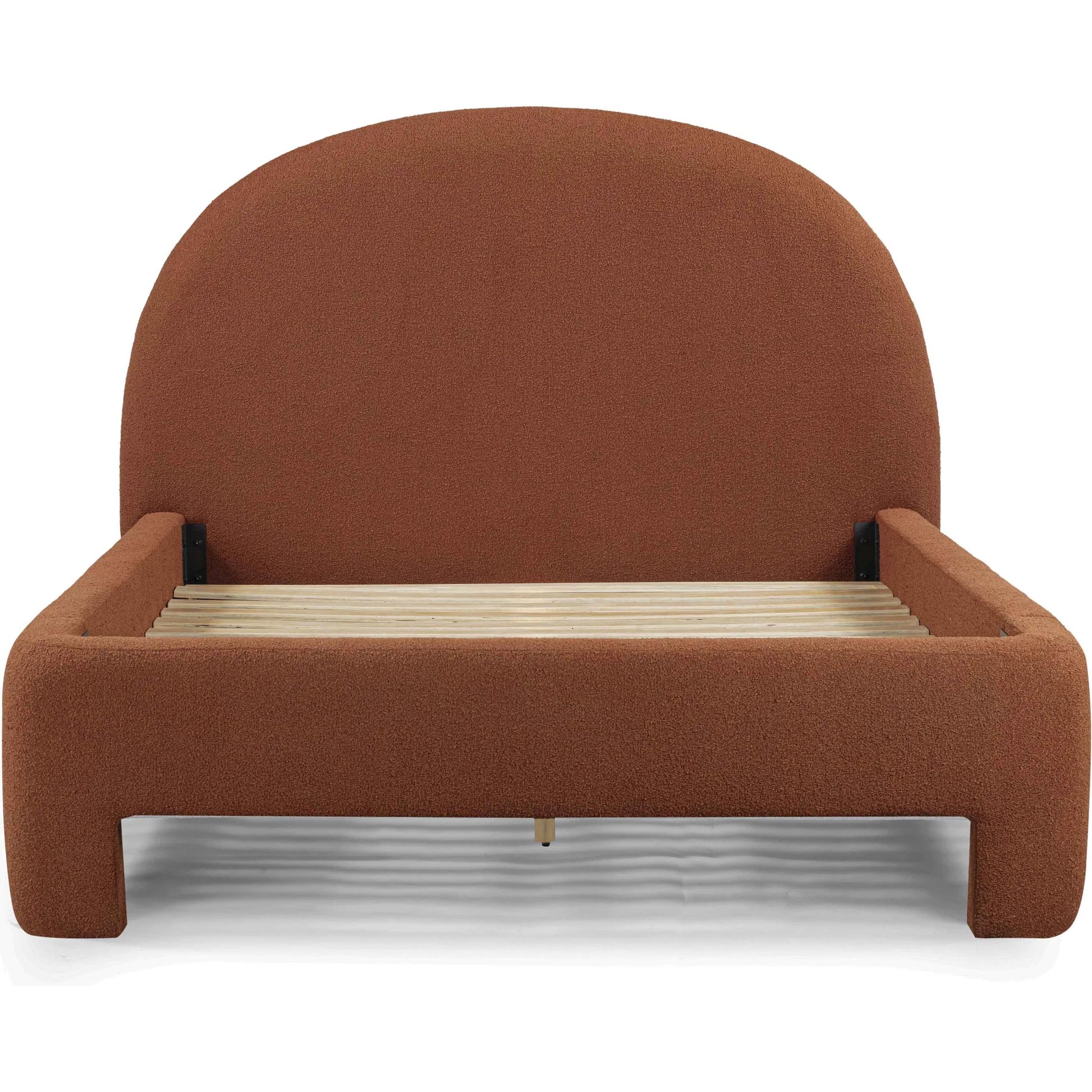 Orphea Bed by TOV Furniture. Made from boucle, pine, plywood in a eclectic & global style.