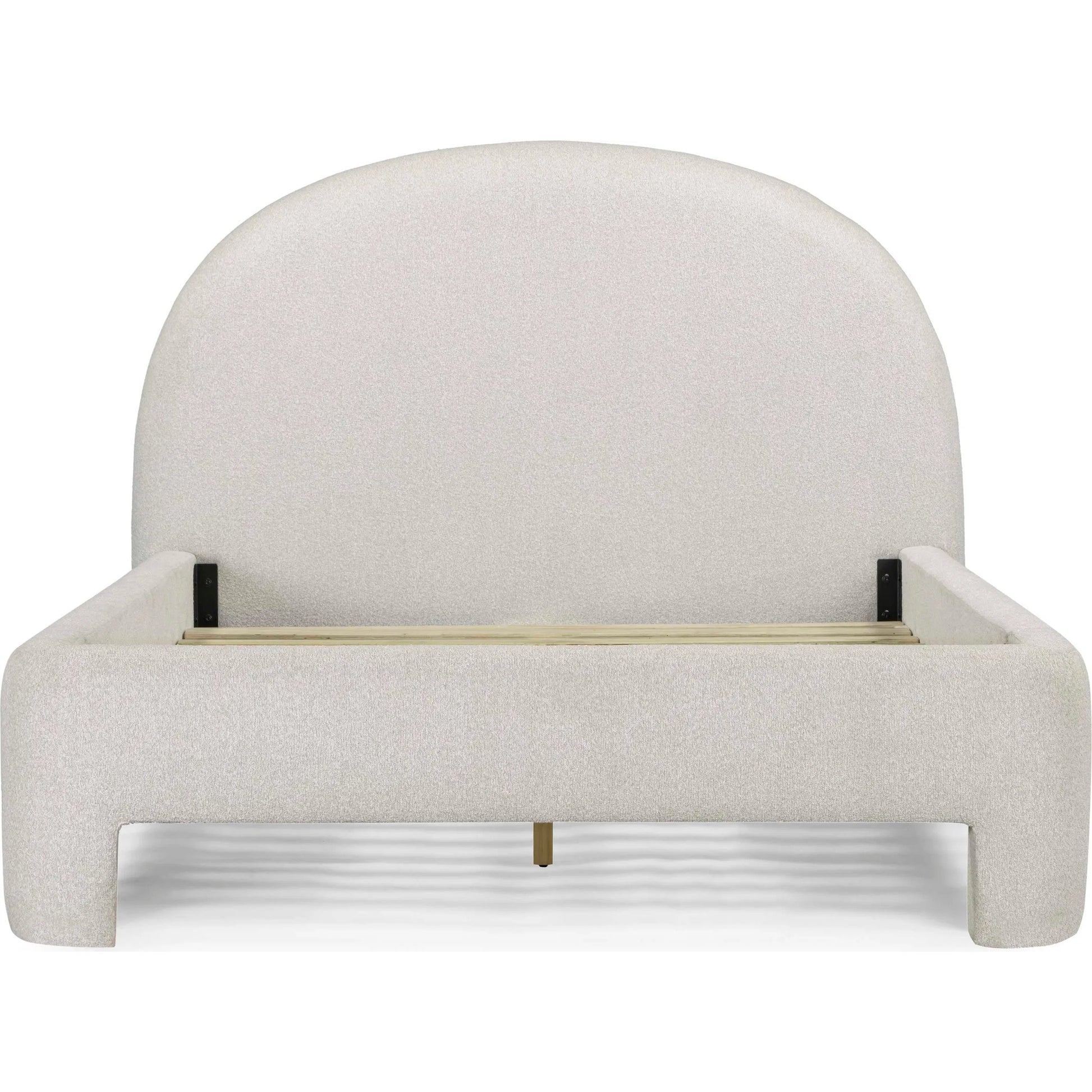 Orphea Bed by TOV Furniture. Made from boucle, pine, plywood in a eclectic & global style.