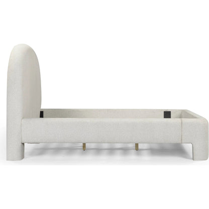 Orphea Bed by TOV Furniture. Made from boucle, pine, plywood in a eclectic & global style.