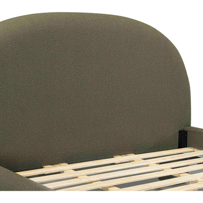 Orphea Bed by TOV Furniture. Made from boucle, pine, plywood in a eclectic & global style.