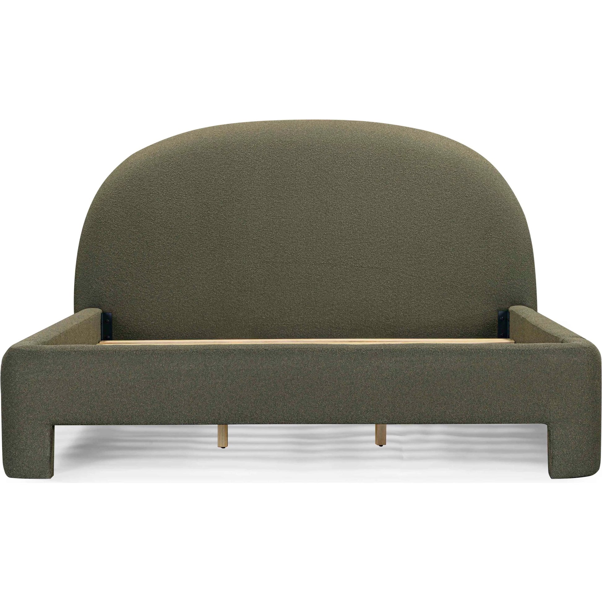 Orphea Bed by TOV Furniture. Made from boucle, pine, plywood in a eclectic & global style.