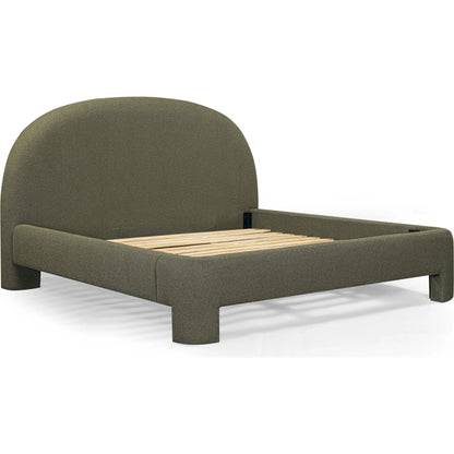 Orphea Bed by TOV Furniture. Made from boucle, pine, plywood in a eclectic & global style.