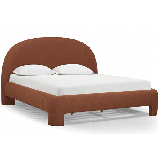 Orphea Bed by TOV Furniture. Made from boucle, pine, plywood in a eclectic & global style.