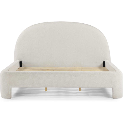 Orphea Bed by TOV Furniture. Made from boucle, pine, plywood in a eclectic & global style.