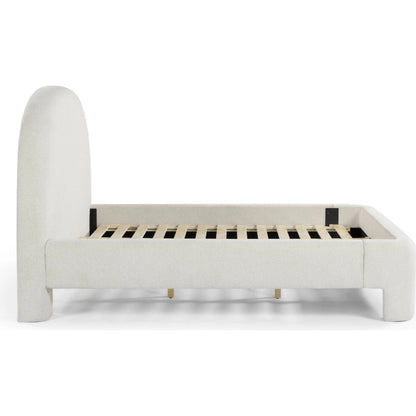 Orphea Bed by TOV Furniture. Made from boucle, pine, plywood in a eclectic & global style.
