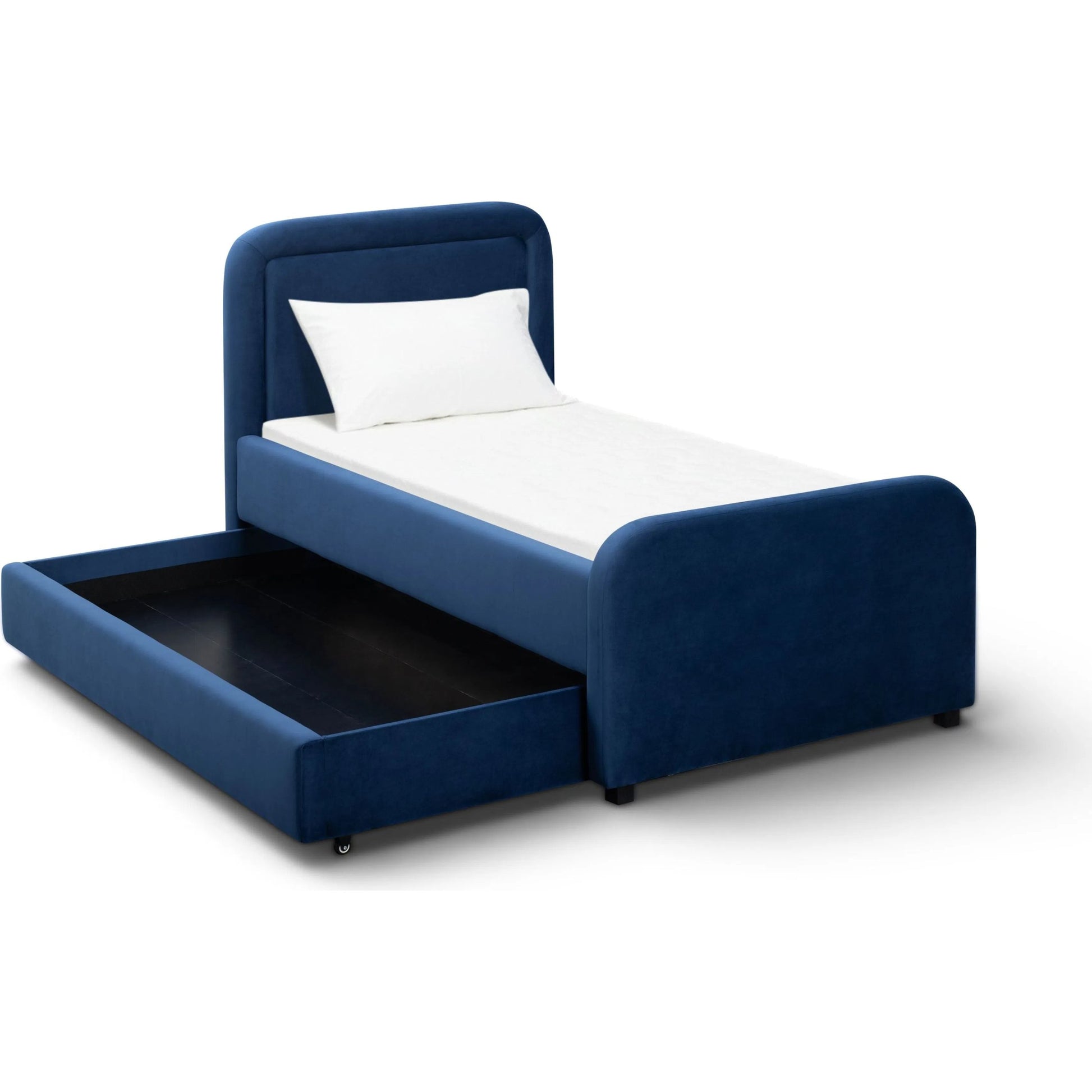 Briella Performance Trundle Bed in by TOV Furniture. Made from pine, plywood, rubberwood, velvet in a unique style.