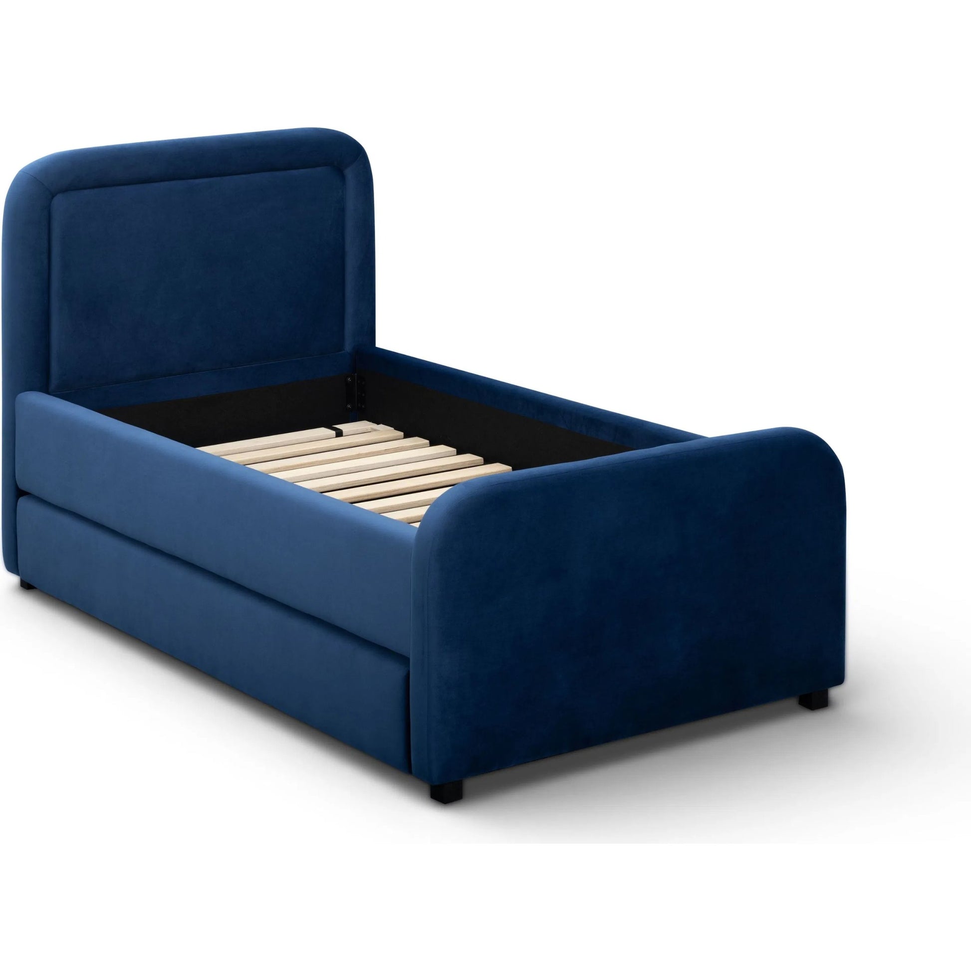 Briella Performance Trundle Bed in by TOV Furniture. Made from pine, plywood, rubberwood, velvet in a unique style.