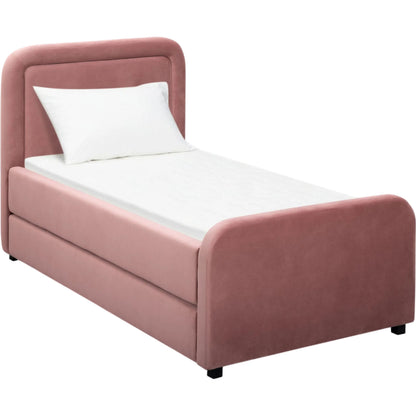 Briella Performance Trundle Bed in by TOV Furniture. Made from pine, plywood, rubberwood, velvet in a unique style.