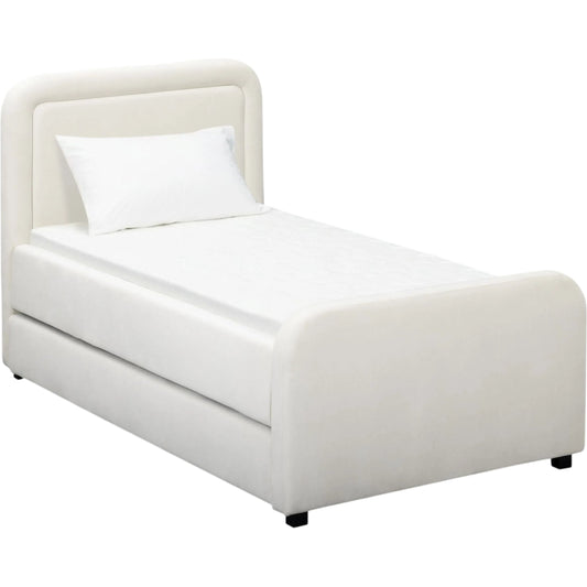 Briella Performance Trundle Bed in by TOV Furniture. Made from pine, plywood, rubberwood, velvet in a unique style.