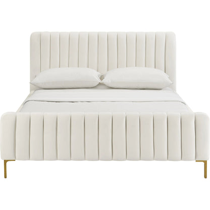 Angela Bed by TOV Furniture. Made from velvet in a transitional style.