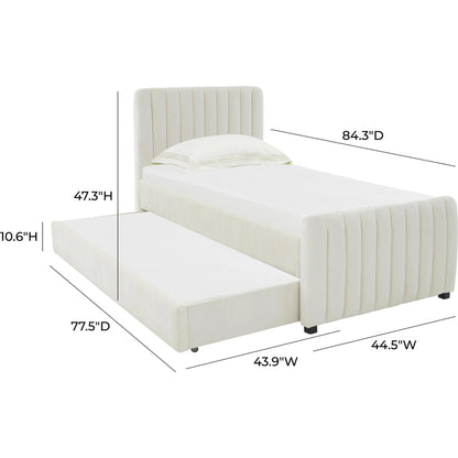 Angela Trundle Bed by TOV Furniture. Made from velvet, wood in a modern style.