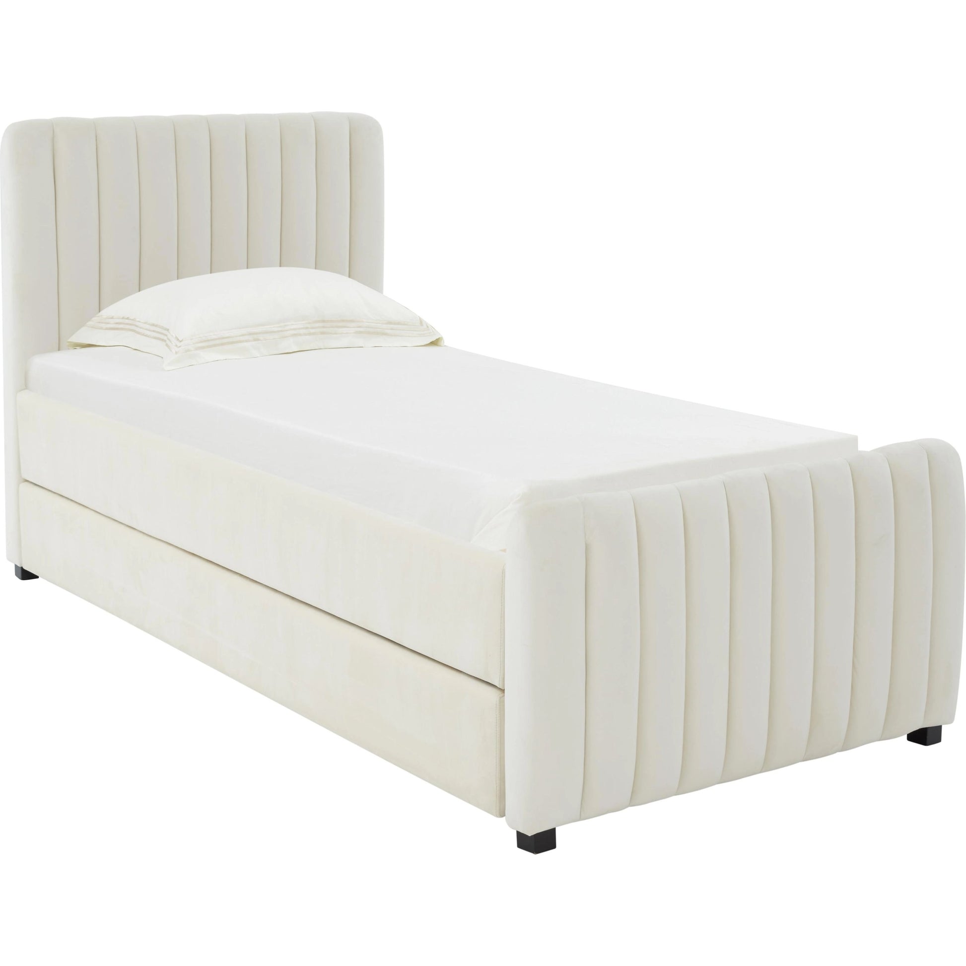 Angela Trundle Bed by TOV Furniture. Made from velvet, wood in a modern style.