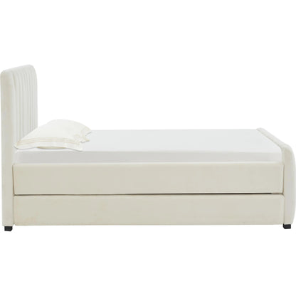 Angela Trundle Bed by TOV Furniture. Made from velvet, wood in a modern style.