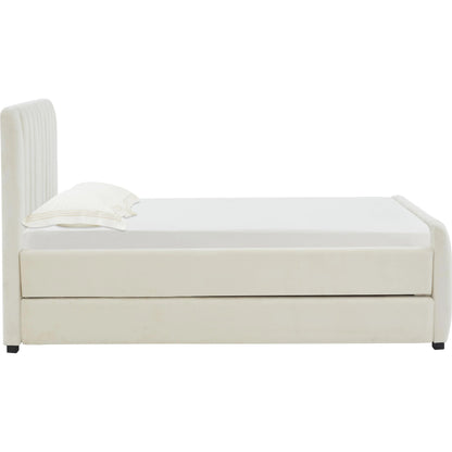 Angela Trundle Bed by TOV Furniture. Made from velvet, wood in a modern style.