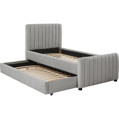 Angela Trundle Bed by TOV Furniture. Made from velvet, wood in a modern style.