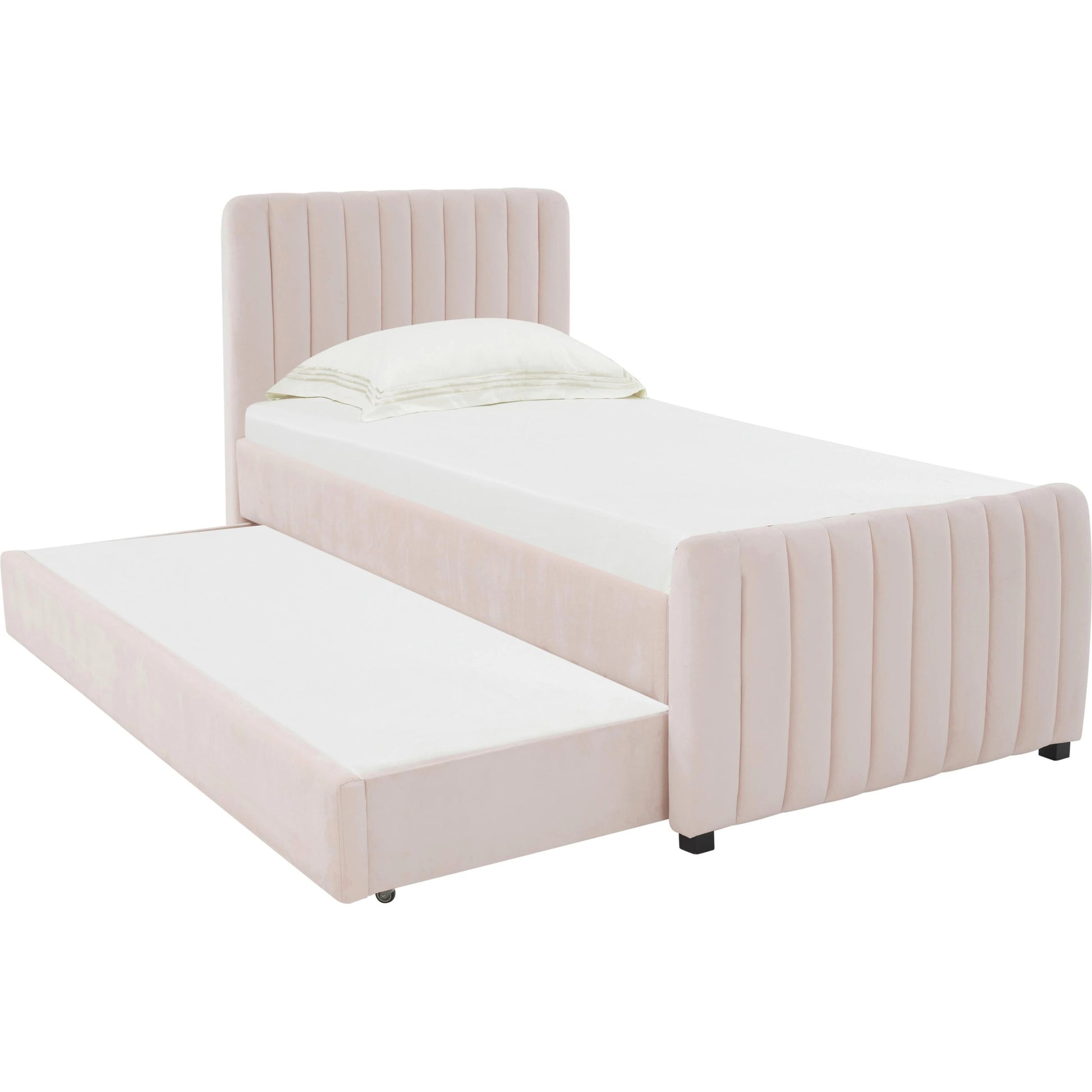 Angela Trundle Bed by TOV Furniture. Made from velvet, wood in a modern style.