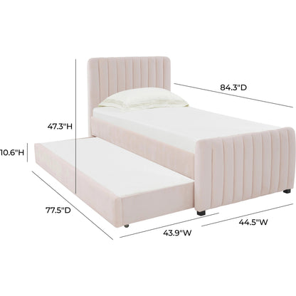 Angela Trundle Bed by TOV Furniture. Made from velvet, wood in a modern style.