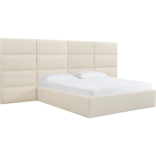 Eliana Boucle Wings (Set of 2) by TOV Furniture in cream. Made from boucle, wood in a modern style.