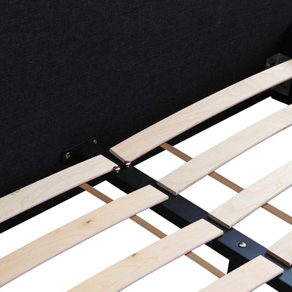 Olafur Linen Bed by TOV Furniture. Made from fabric, plywood in a modern style.