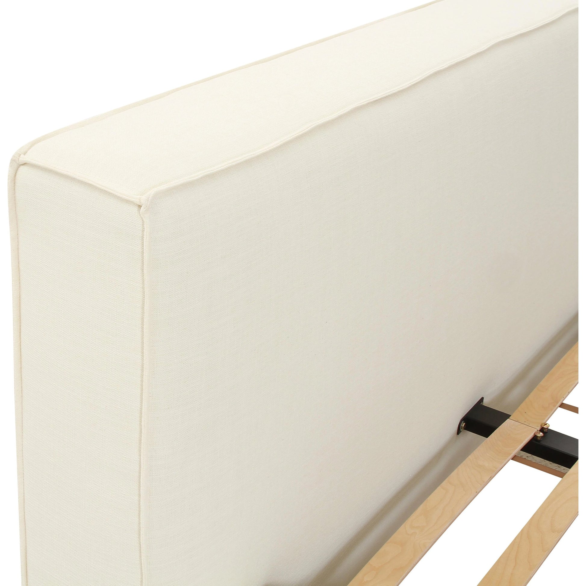 Olafur Linen Bed by TOV Furniture. Made from fabric, plywood in a modern style.