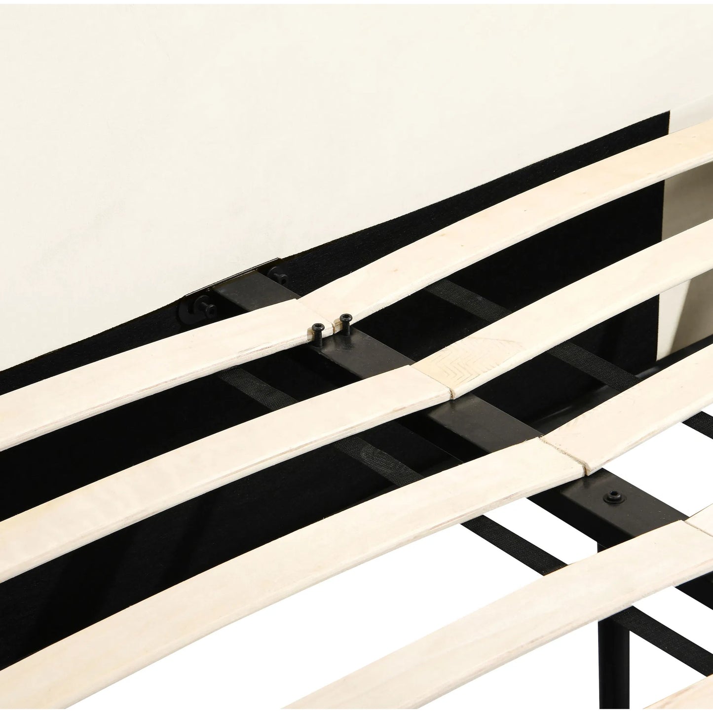 007 SI-2248142 | Closeup | Athara Velvet Bed by TOV Furniture in cream. Made from mdf, pine, velvet in a transitional style.