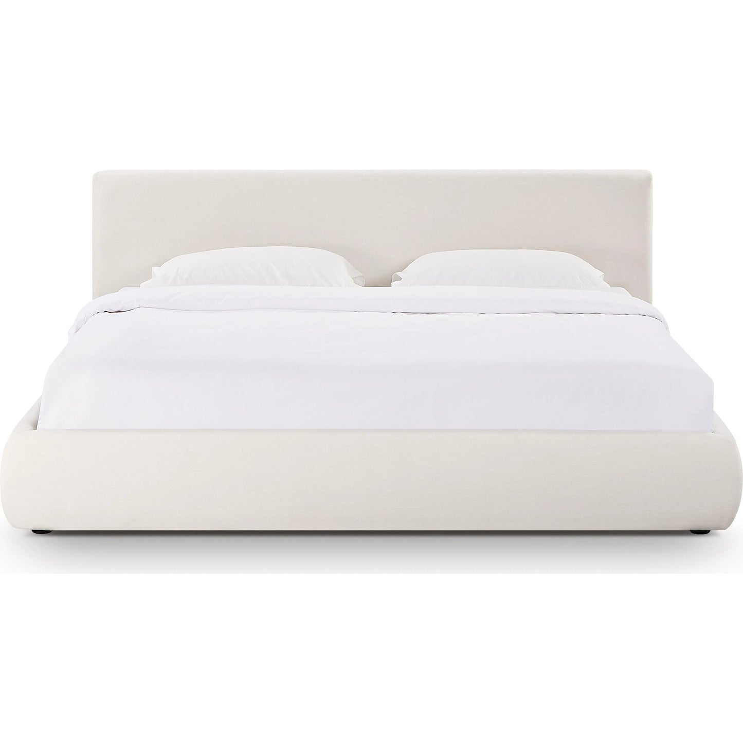 007 SI-2320920 | Additional Silo | Isla Upcycled Linen Bed by TOV Furniture in cream. Made from mdf, recycled fabric in a unique style.