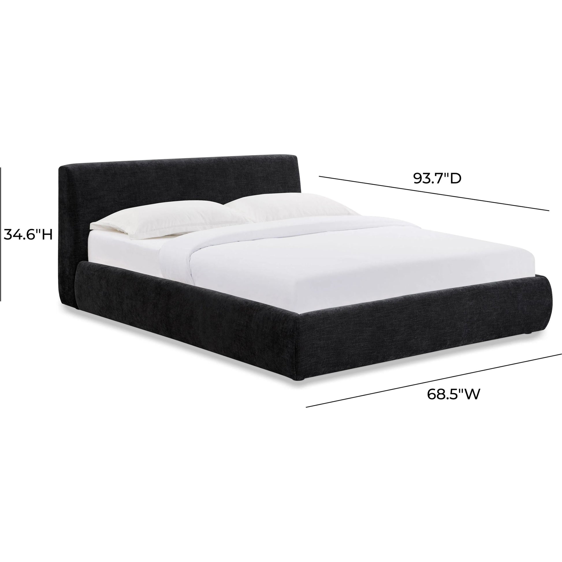 Isla Textured Velvet Bed by TOV Furniture. Made from mdf, velvet in a unique style.