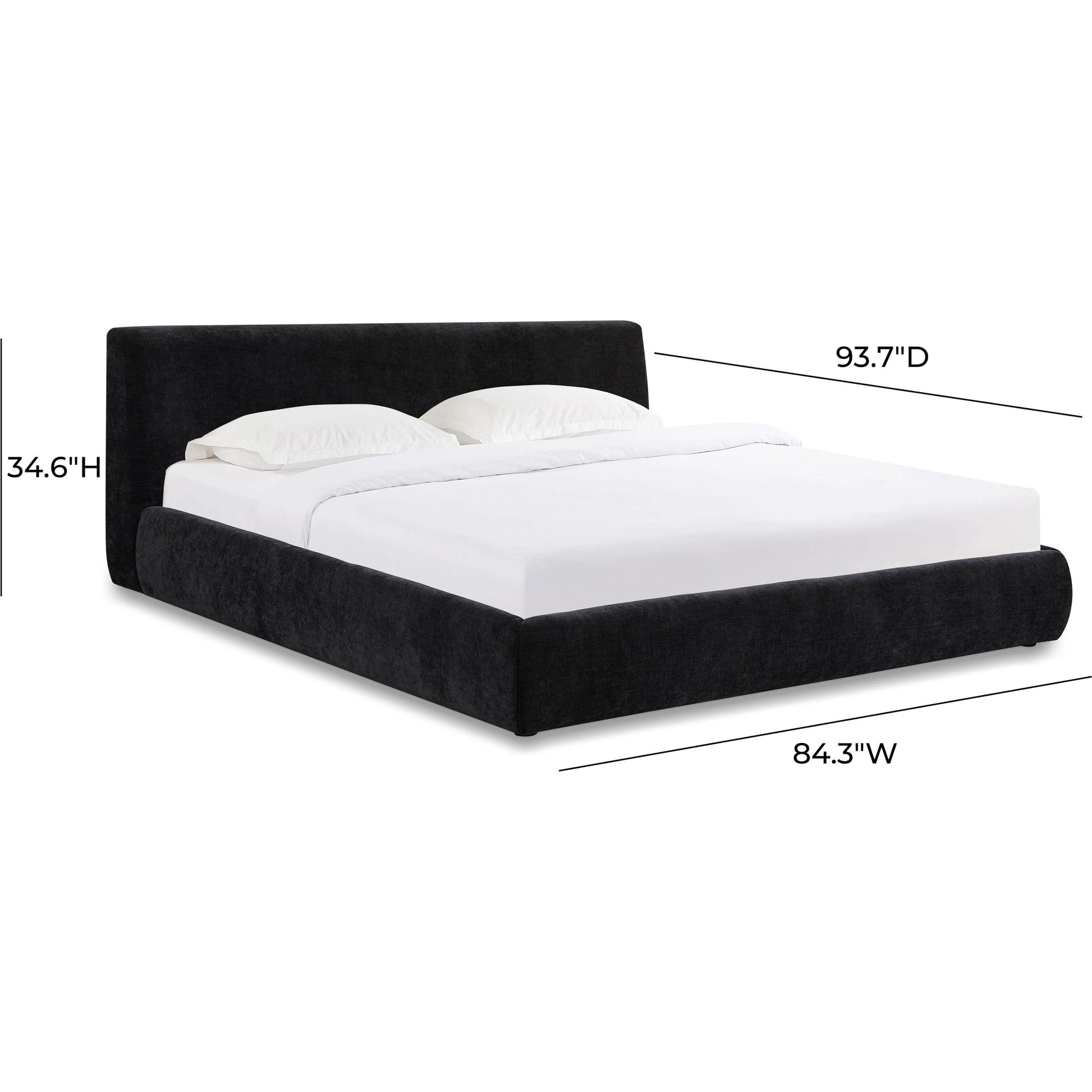 Isla Textured Velvet Bed by TOV Furniture. Made from mdf, velvet in a unique style.