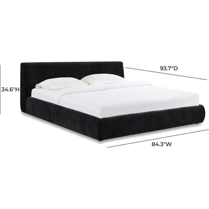Isla Textured Velvet Bed by TOV Furniture. Made from mdf, velvet in a unique style.