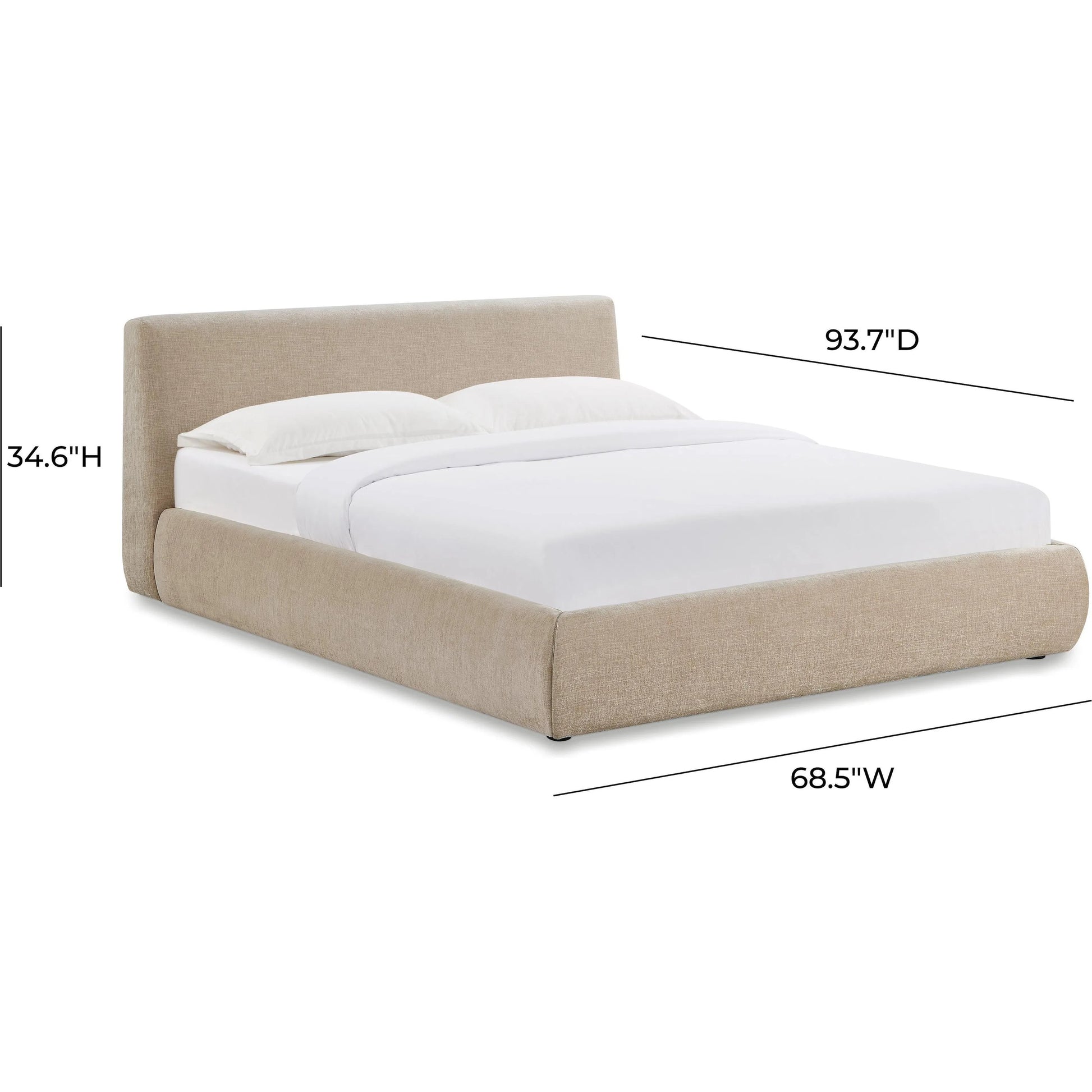 Isla Textured Velvet Bed by TOV Furniture. Made from mdf, velvet in a unique style.
