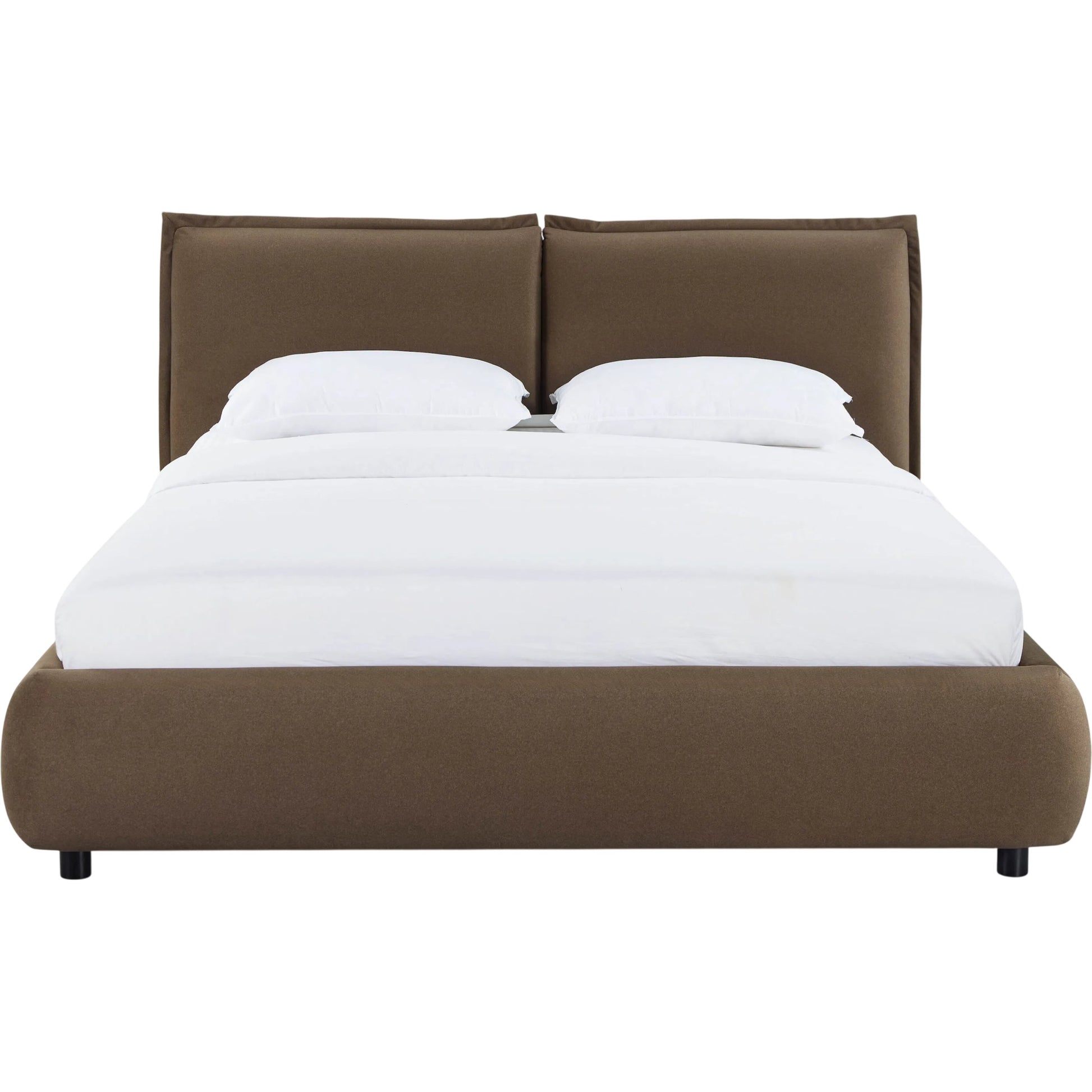 Mel Faux Mohair Bed by TOV Furniture. Made from faux mohair, mdf in a unique style.