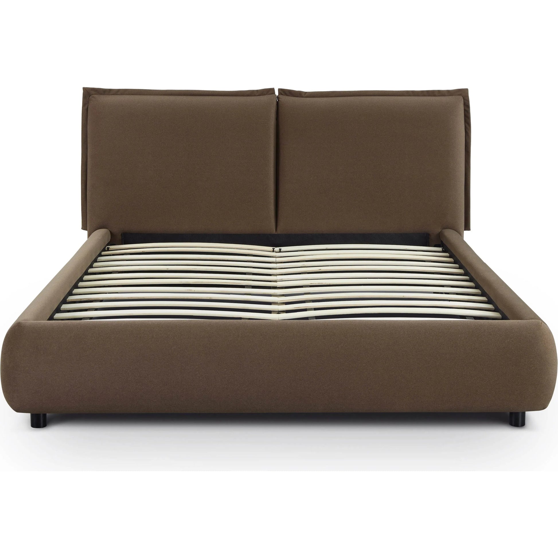 Mel Faux Mohair Bed by TOV Furniture. Made from faux mohair, mdf in a unique style.
