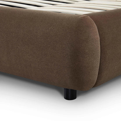 Mel Faux Mohair Bed by TOV Furniture. Made from faux mohair, mdf in a unique style.