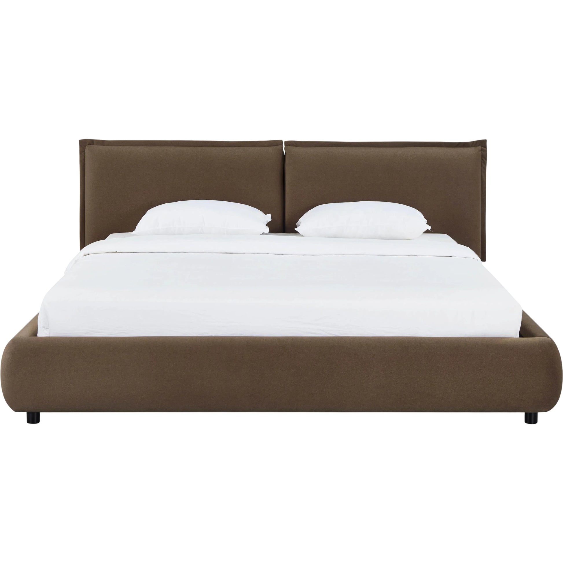 Mel Faux Mohair Bed by TOV Furniture. Made from faux mohair, mdf in a unique style.