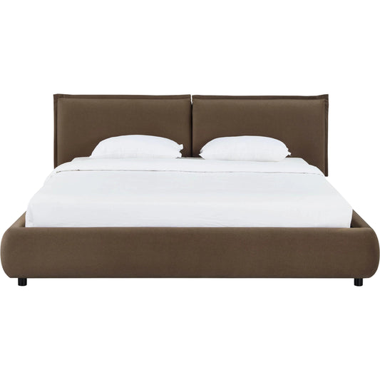 Mel Faux Mohair Bed by TOV Furniture. Made from faux mohair, mdf in a unique style.