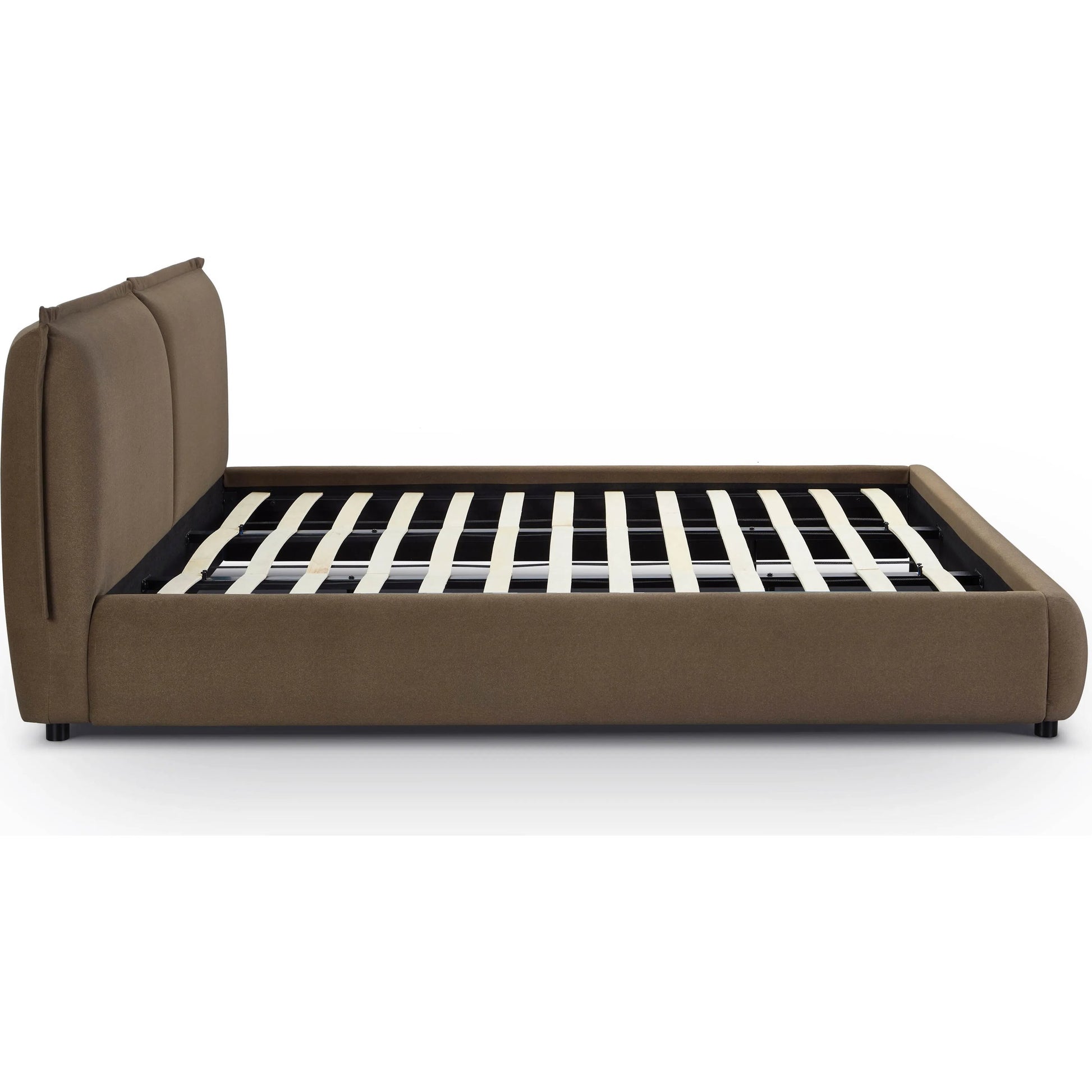 Mel Faux Mohair Bed by TOV Furniture. Made from faux mohair, mdf in a unique style.