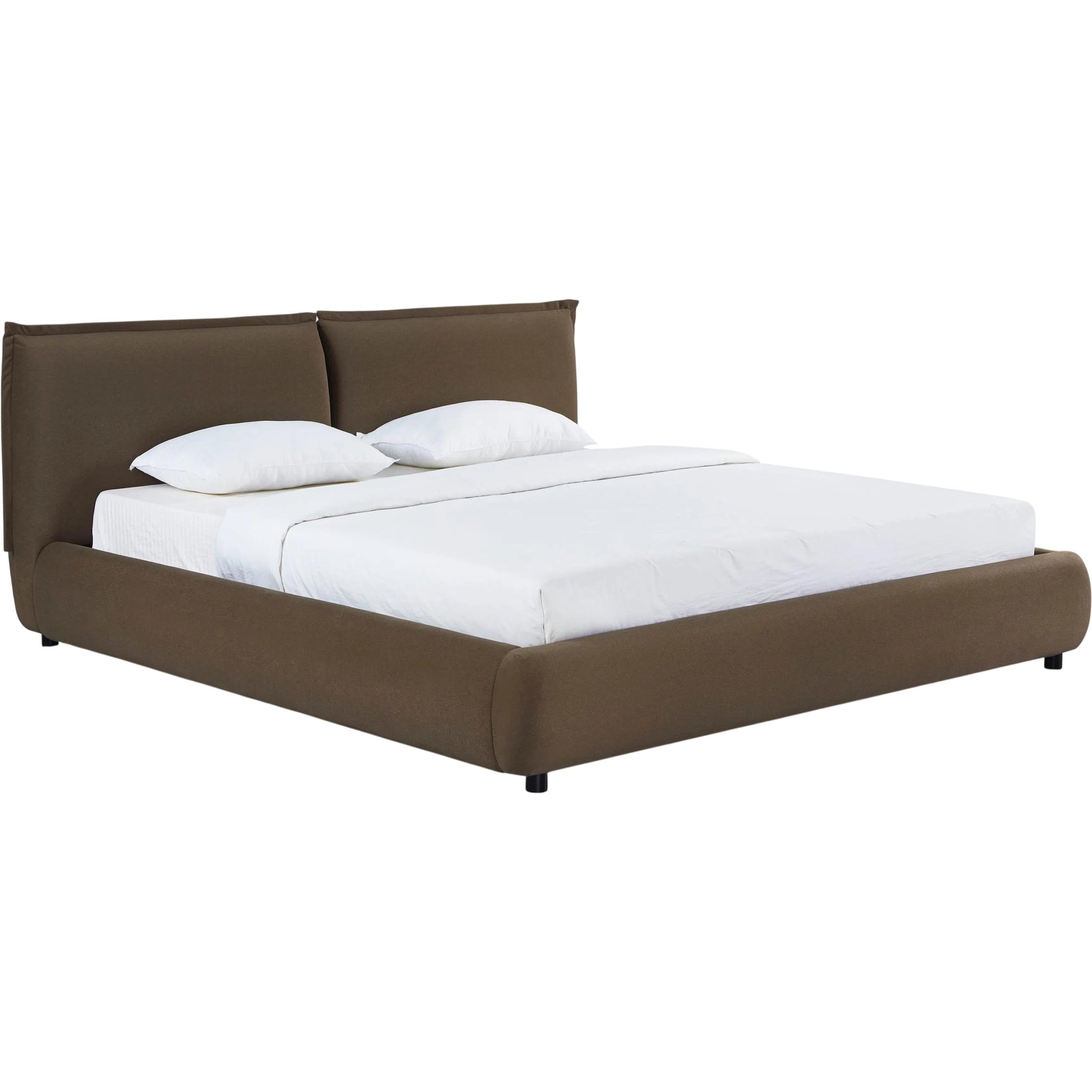 Mel Faux Mohair Bed by TOV Furniture. Made from faux mohair, mdf in a unique style.